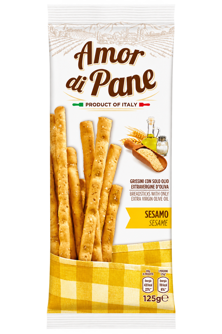 Amore di Pane Gressins au Sésame 125 g