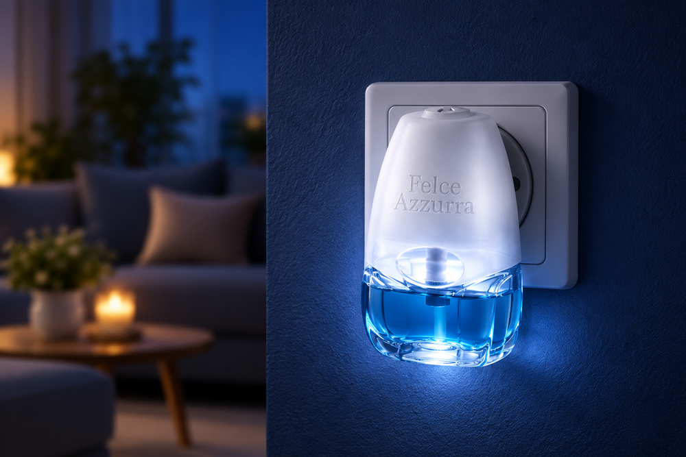 Diffuseur Felce Azzurra avec sa lumière LED allumée