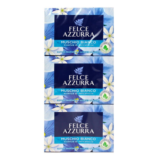 Felce Azzurra Savon Solide Muschio Bianco x 3