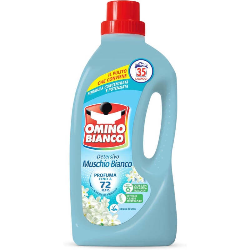 Omino Bianco Lessive Liquide Muschio Bianco 35 Lavages 1,4 L