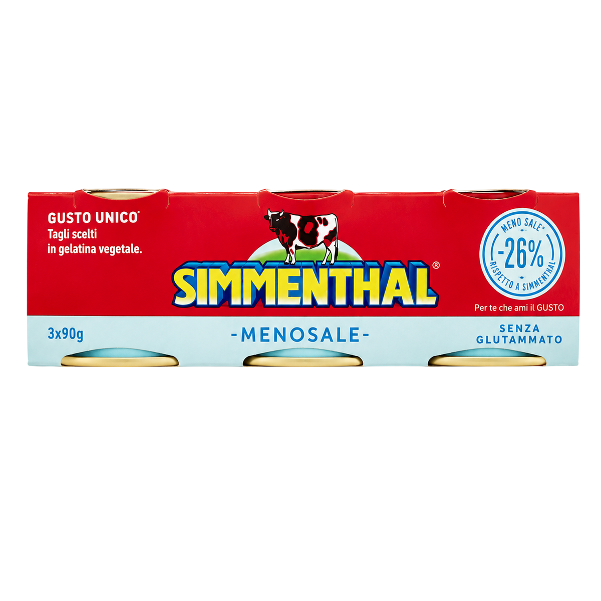 Simmenthal Viande de Bœuf en Gelée Végétale Moins Salée 3 x 90 g
