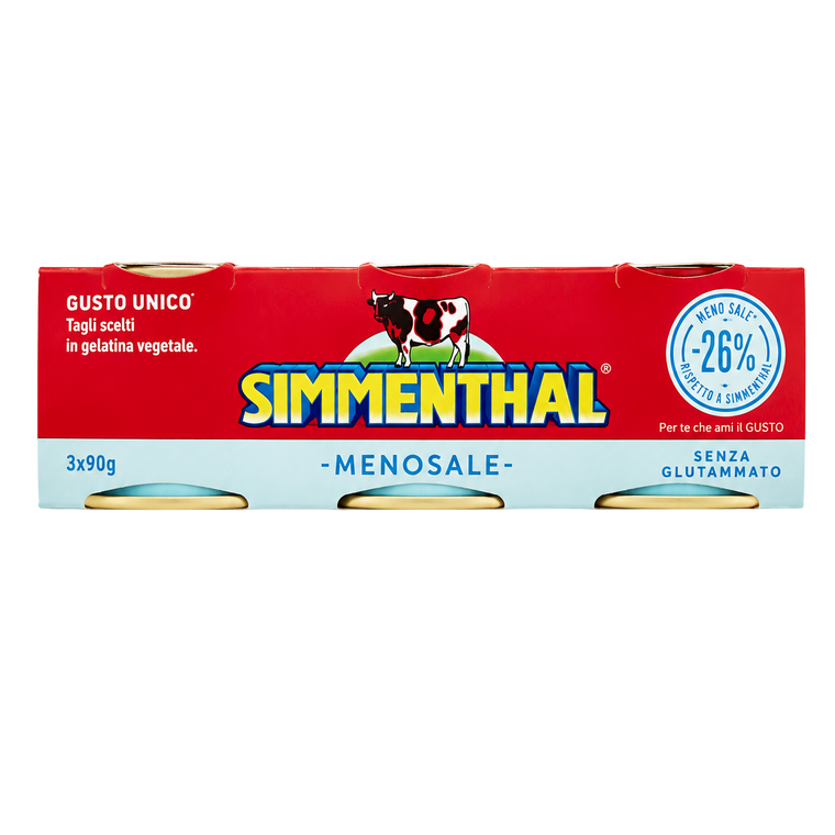 Simmenthal Viande de Bœuf en Gelée Végétale Moins Salée 3 x 90 g