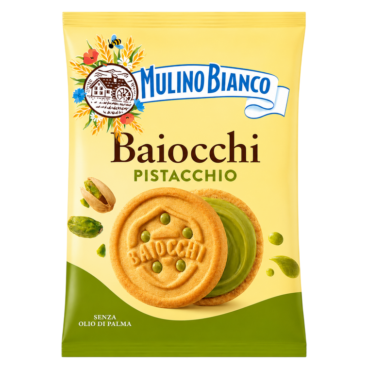Mulino Bianco Biscuits Baiocchi Pistache 240G
