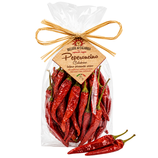 Delizie di Calabria Piments Calabrais Entiers Séchés 30 g