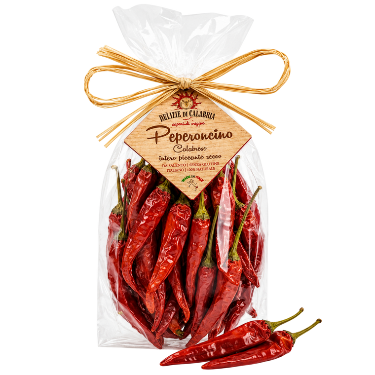 Delizie di Calabria Piments Calabrais Entiers Séchés 30 g