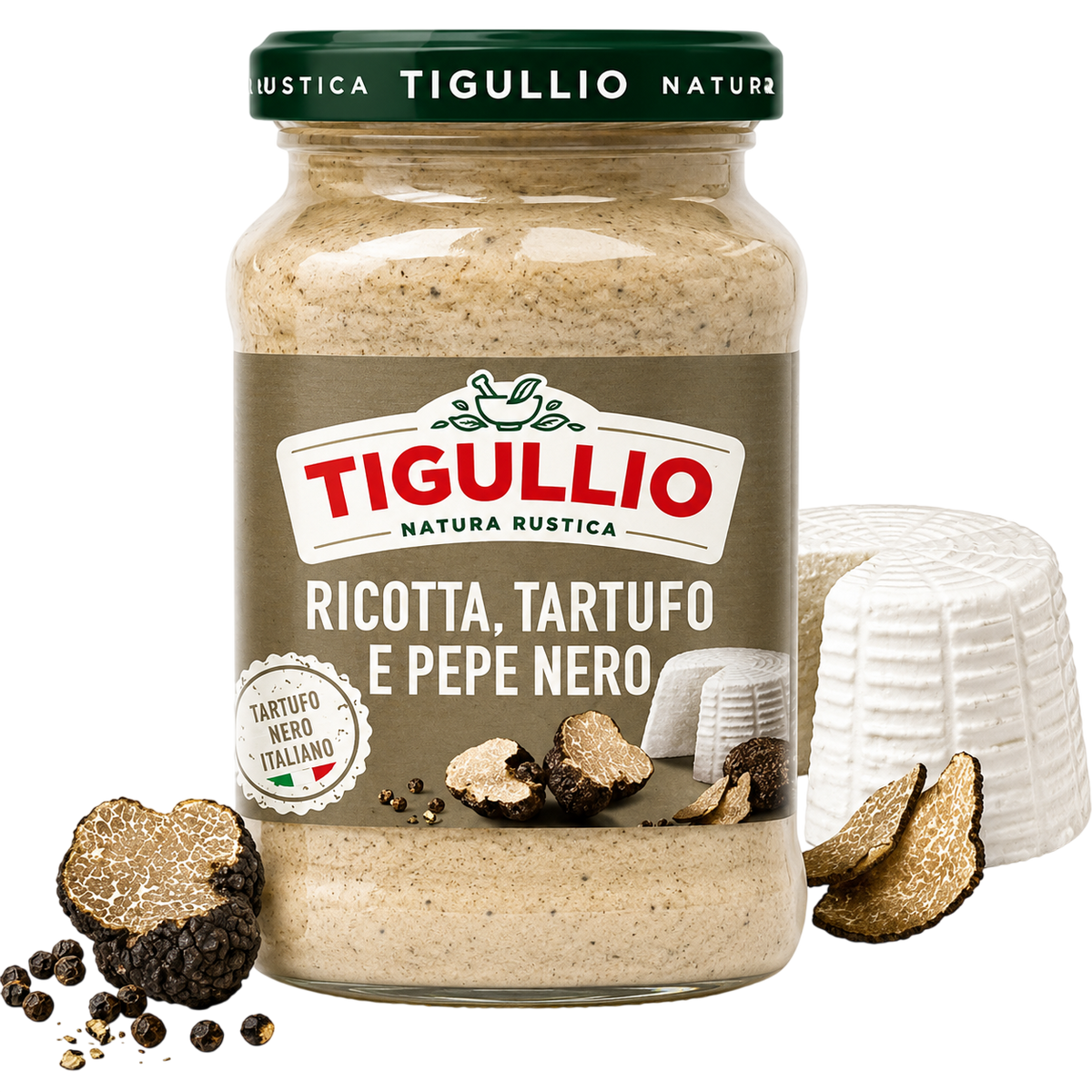 Tigullio Pesto Ricotta, Truffe & Poivre Noir 185 g