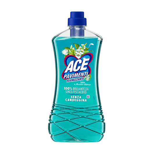 Ace Nettoyant Sol Désinfectant Talc et Muschio Bianco 1 L