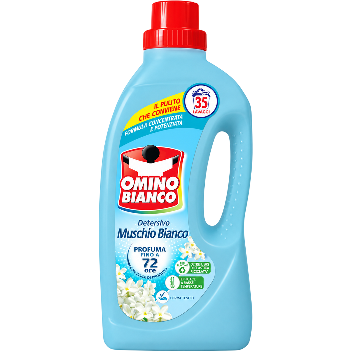 Omino Bianco Lessive Liquide Muschio Bianco 35 Lavages 1,4 L