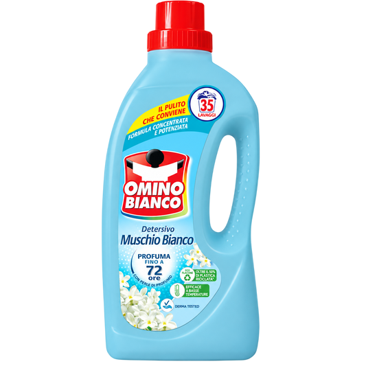 Omino Bianco Lessive Liquide Muschio Bianco 35 Lavages 1,4 L