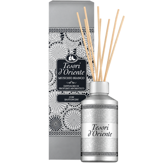 Tesori d'Oriente Diffuseur à Bâtonnets Muschio Bianco 200 ml