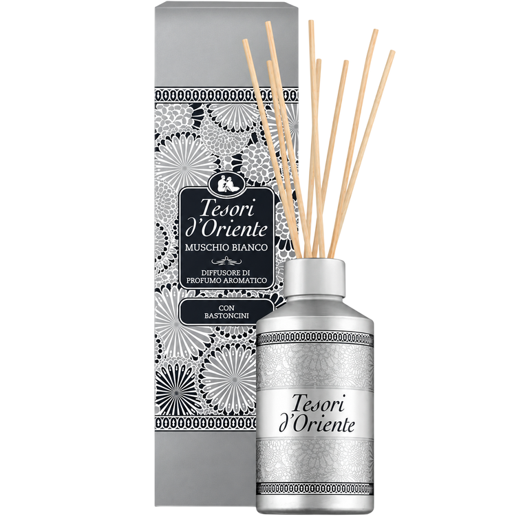Tesori d'Oriente Diffuseur à Bâtonnets Muschio Bianco 200 ml