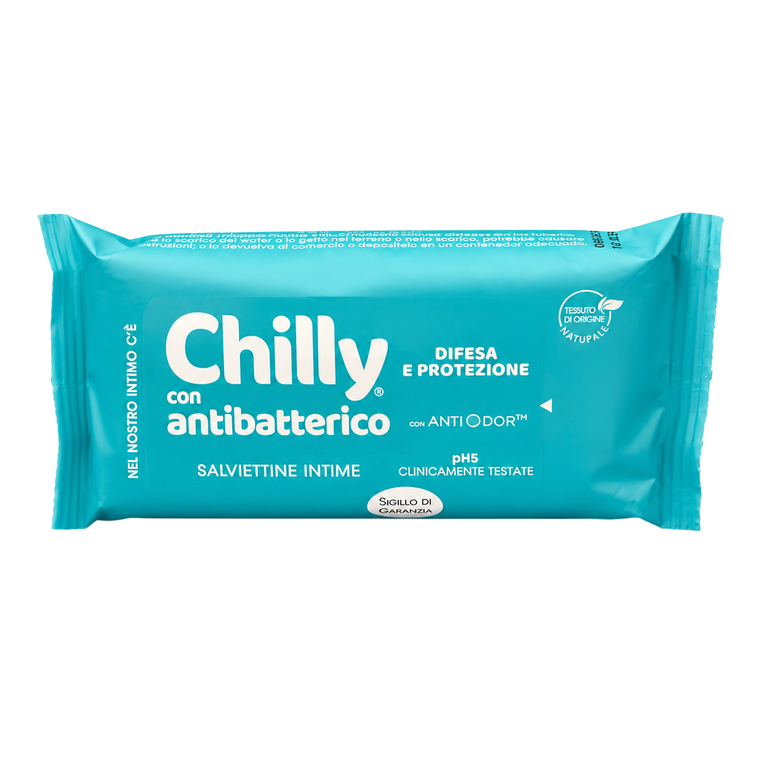 Chilly antibactériennes Lingettes Intimes pH 5 12 lingettes